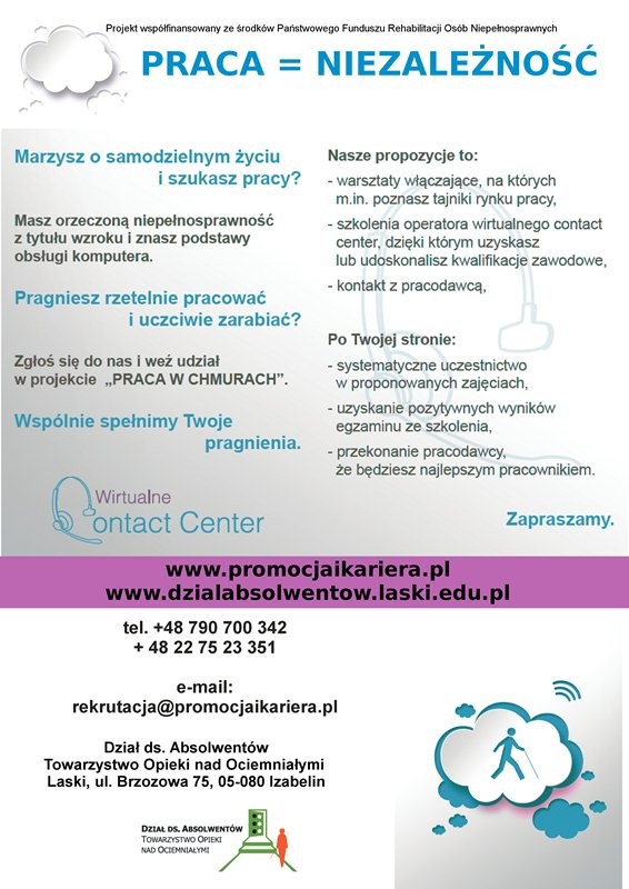 ulotka programu praca w chmurach